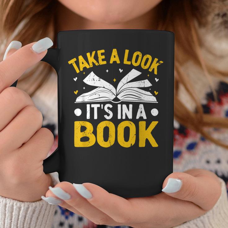 Take A Look It's In A Book Graphic Print Coffee Mug Unique Gifts