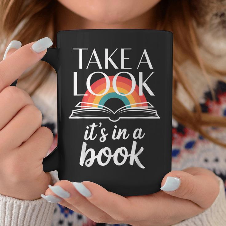 Take A Look Its In A Book Retro Reading Bookworm Librarian Graphic Print Coffee Mug Unique Gifts Take A Look Its In A Book Retro Reading Bookworm Librarian Graphic Print Coffee Mug Unique Gifts