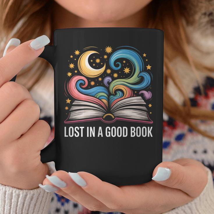 Lost In A Good Book Moon And Stars Fantasy BookTok Graphic Print Coffee Mug Unique Gifts