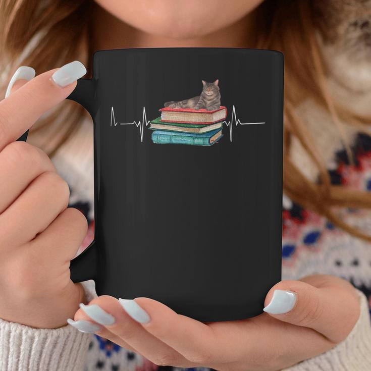 Love Cat Heartbeat Cats And Books For Cats Lovers Men Women Kids Graphic Print Coffee Mug Unique Gifts