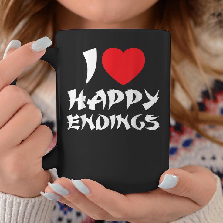 I Love Happy Endings Massage Book Reader Idea T-Shirt Graphic Print Coffee Mug Unique Gifts