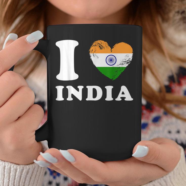 I Love India ハートフラッグインド コーヒーマグ 面白い贈り物