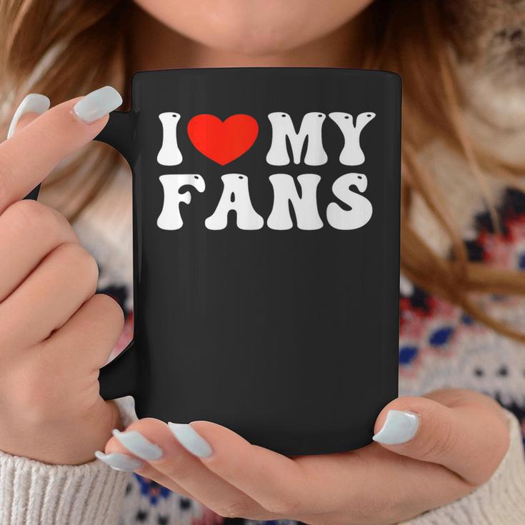 I Love My Fans コーヒーマグ 面白い贈り物