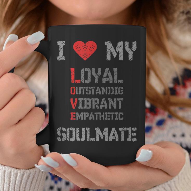 I Love Myoulmate ソウルメイトが大好き ソウルメイトへの愛を込めて コーヒーマグ 面白い贈り物