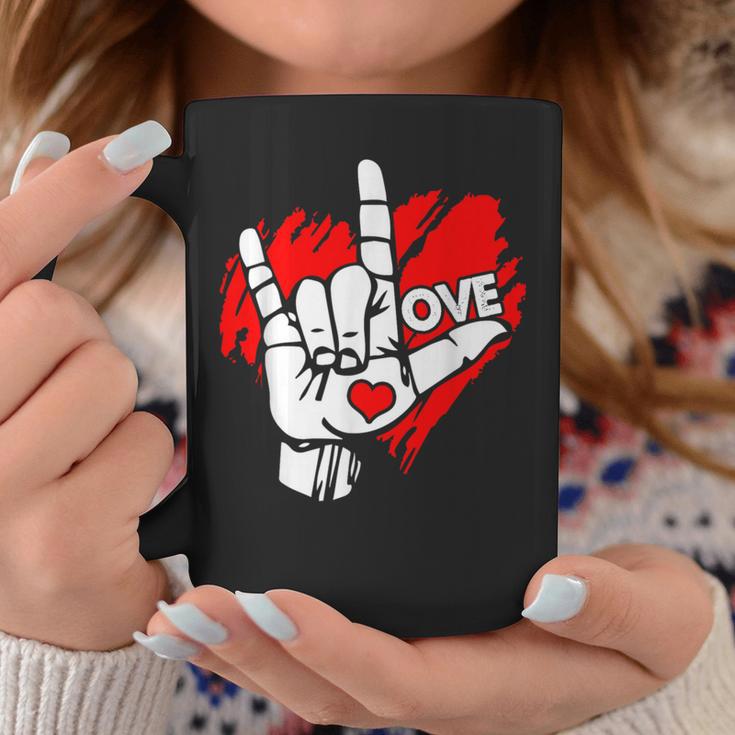 I Love You 手話 Asl Peak Languages コーヒーマグ 面白い贈り物