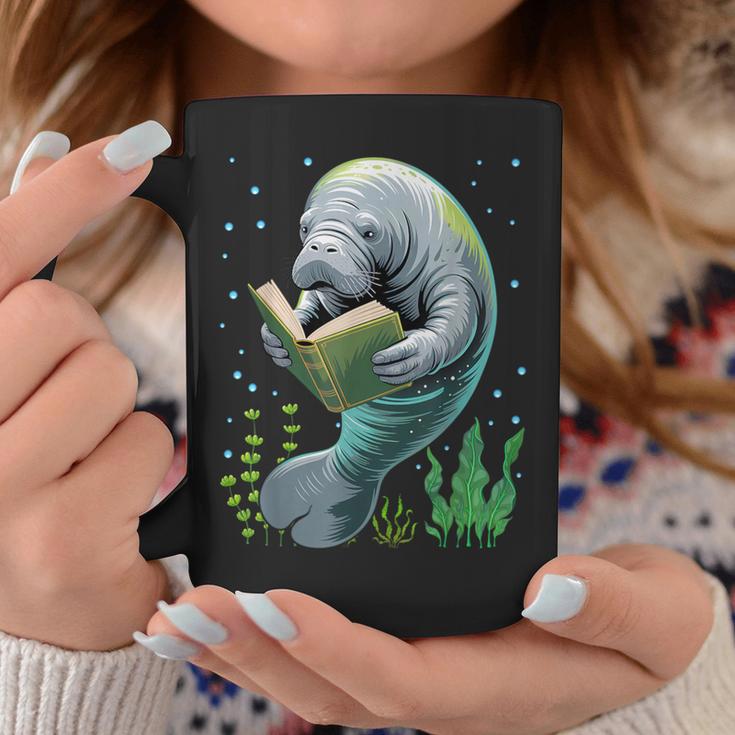Manatee Reading Book Matching Bookworm Librarian Books Lover Graphic Print Coffee Mug Unique Gifts