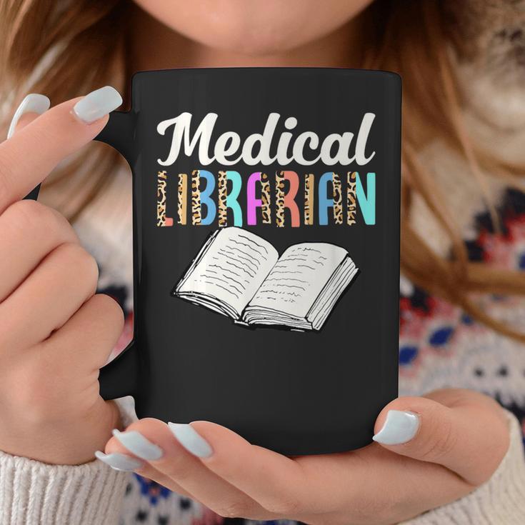 Medical Librarian Leopard Print Library Book Graphic Graphic Print Coffee Mug Unique Gifts