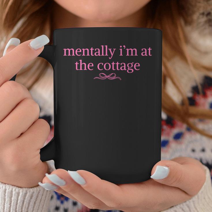 Mentally I'm At The Cottage Bookish Romance Book Lover Graphic Print Coffee Mug Unique Gifts