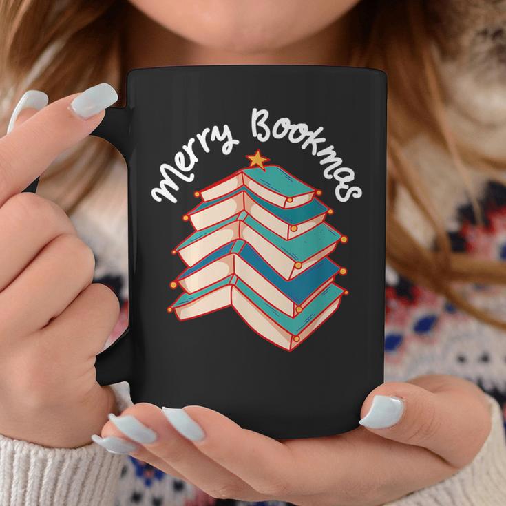 Merry Bookmas Christmas Tree Avid Reader Book Lover Xmas Graphic Print Coffee Mug Unique Gifts