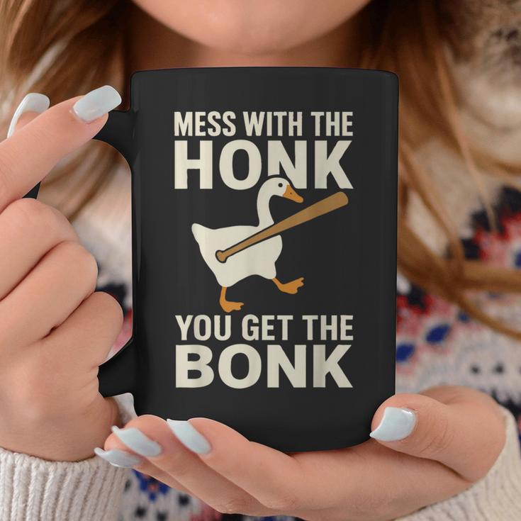 Mess With The Honk You Get The Bonk コーヒーマグ 面白い贈り物