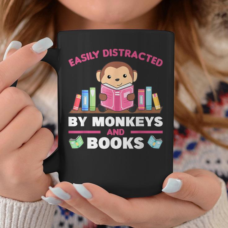 Monkeys And Books Saying With Book And Monkey Graphic Print Coffee Mug Unique Gifts