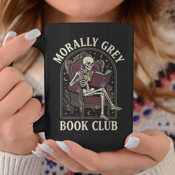 Morally Grey Book Club Skeleton Romantasy Reader Graphic Print Coffee Mug Unique Gifts