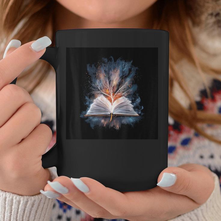 Motif With Magical Magic Book Graphic Print Coffee Mug Unique Gifts