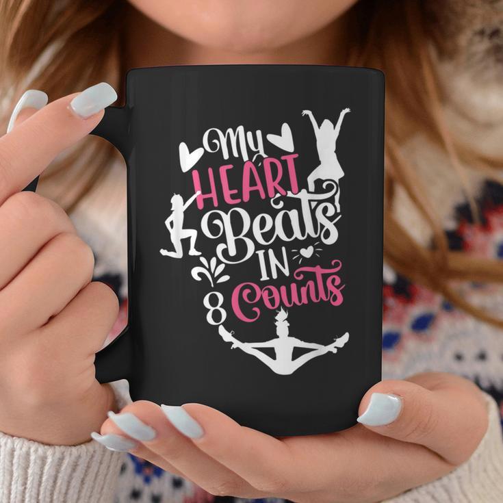 My Heart Beats 8カウント チアリーダー ダンサー チアリーディング コーヒーマグ 面白い贈り物