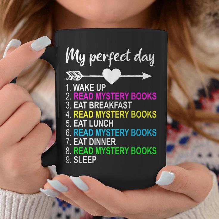Mystery Books Shirt Perfect Day Reading Mystery Lover Graphic Print Coffee Mug Unique Gifts