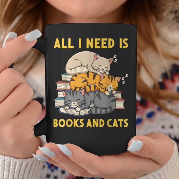 All I Need Is Books And Cats Graphic Print Coffee Mug Unique Gifts