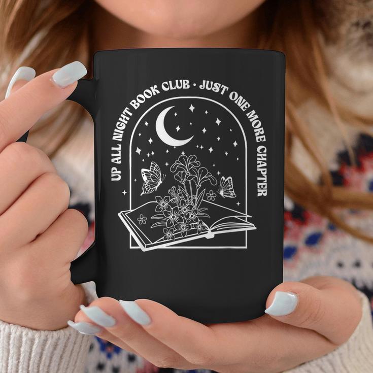 Up All Night Book Club Just-One More Chapter Bookworm Tees Graphic Print Coffee Mug Unique Gifts