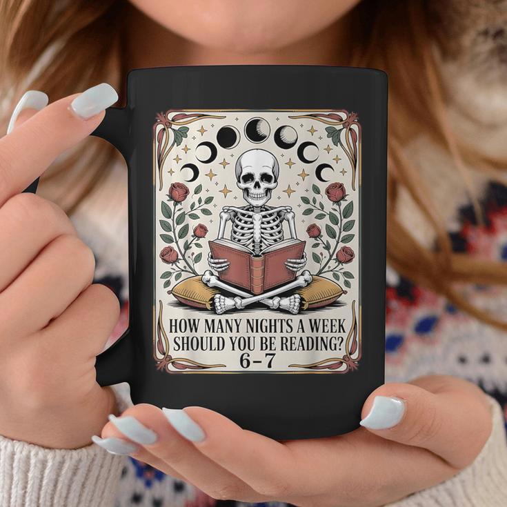 How Many Nights Reading Meme 6 7 Book Lover Graphic Print Coffee Mug Unique Gifts
