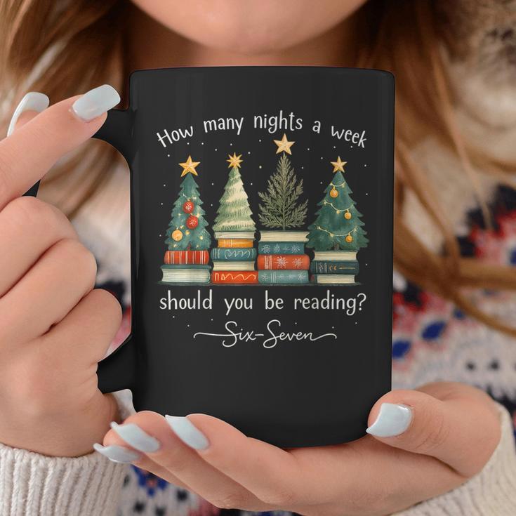 How Many Nights A Week Should You Be Reading 6–7 Xmas Books Graphic Print Coffee Mug Unique Gifts