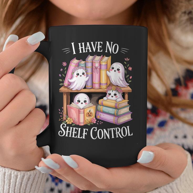 I Have No Shelf Control Ghost Reading Books Pun Graphic Print Coffee Mug Unique Gifts