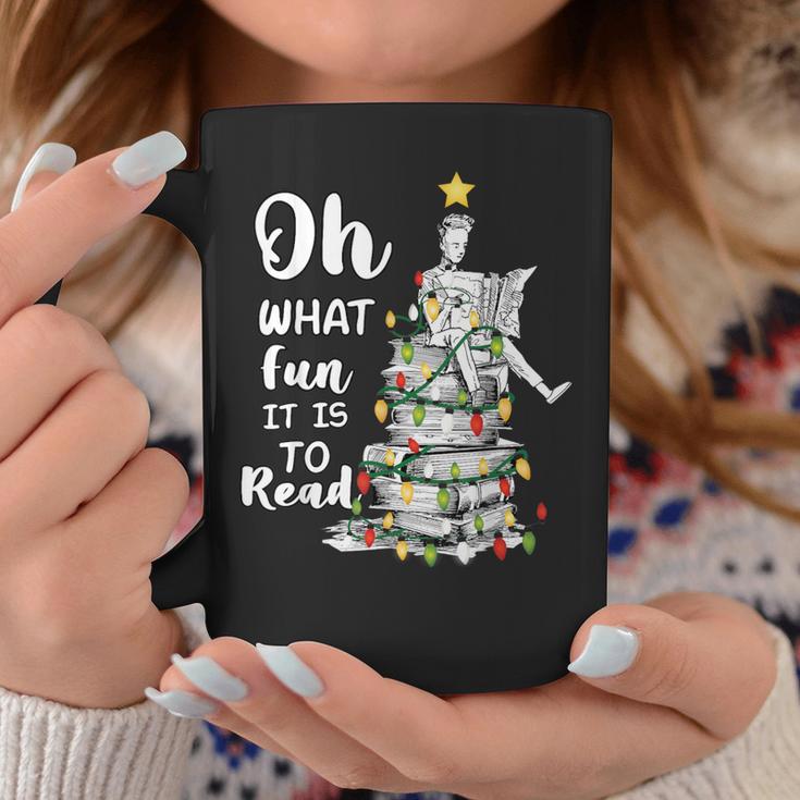 Oh What Fun It Is To Read Librarian Christmas Book Lover Graphic Print Coffee Mug Unique Gifts