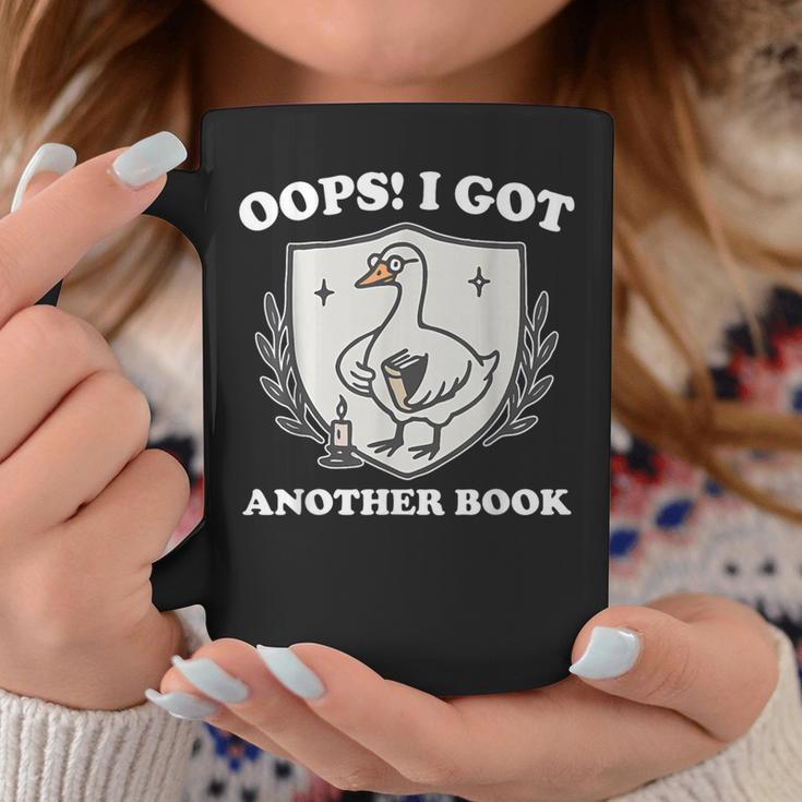 Oops I Got Another Book Books Lover Goose Quote Graphic Print Coffee Mug Unique Gifts