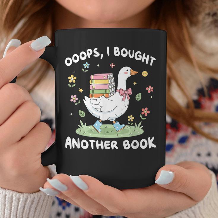 Oops I Bought Another Book Bookish Goose Reading Lover Nerd Graphic Print Coffee Mug Unique Gifts