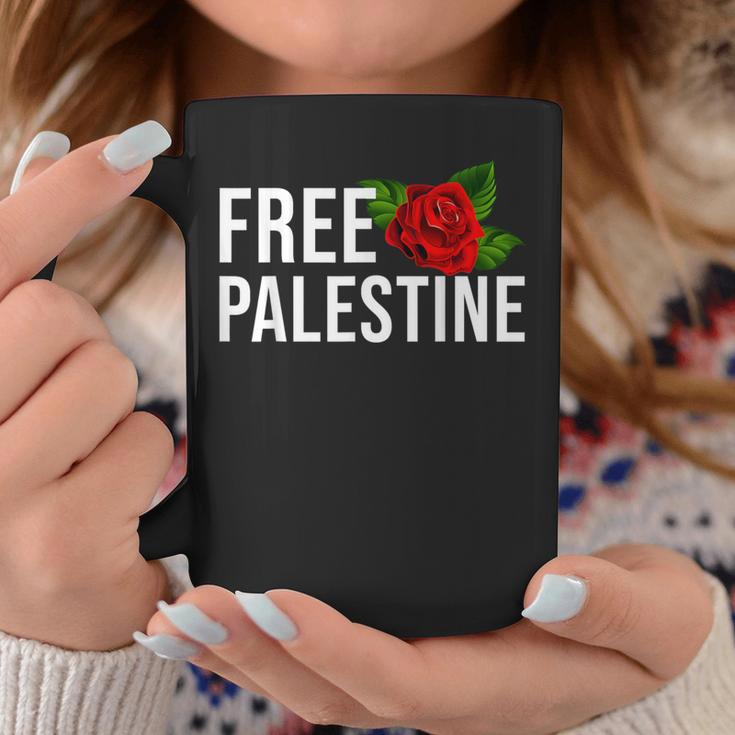 Palestine Free Palestine Free Gaza Palestine Flag Arabic コーヒーマグ 面白い贈り物