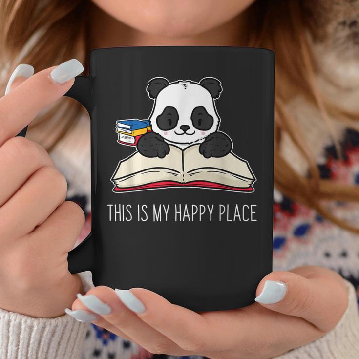 Panda Bear Books Reading Library Saying Graphic Print Coffee Mug Unique Gifts