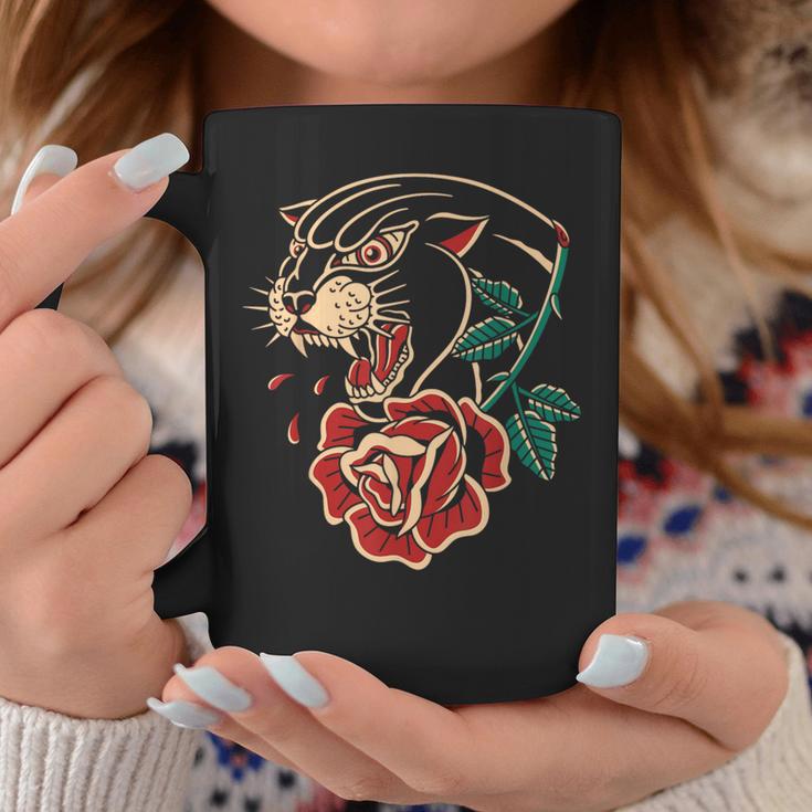 Panther Rose アメリカントラディショナルタトゥーインク オールドスクール コーヒーマグ 面白い贈り物