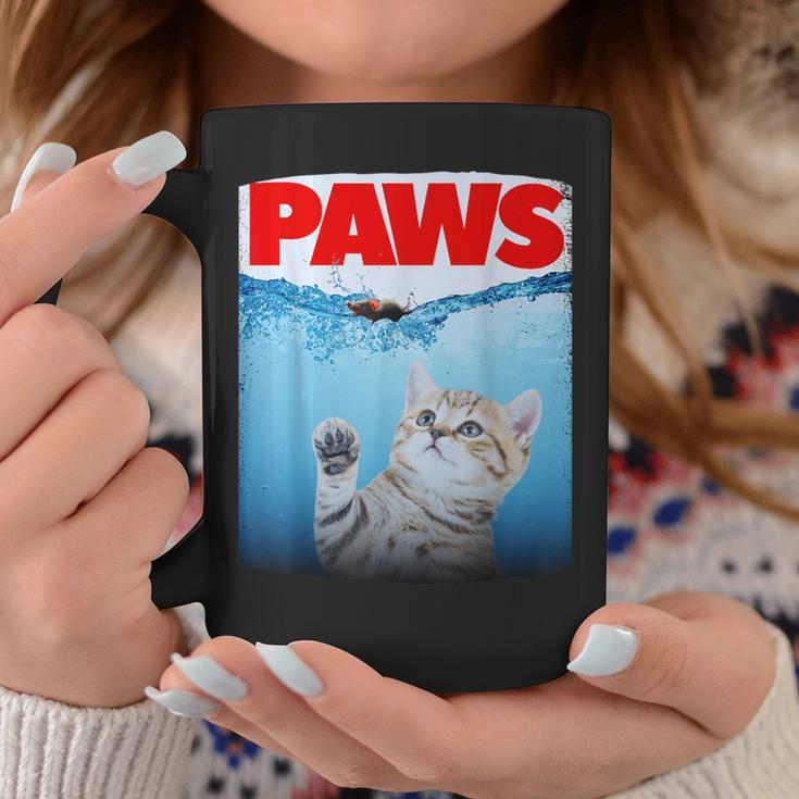 Paws Parody Cat Chasing A Cutecared Mouse Cat Lover コーヒーマグ 面白い贈り物