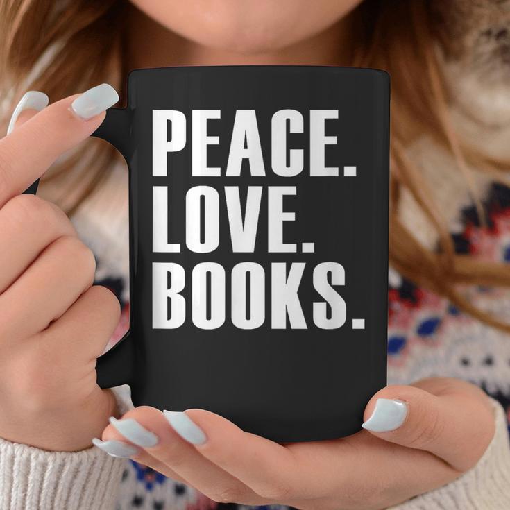 Peace Love Read Books Book Lover n Girls Reading Teacher Graphic Print Coffee Mug Unique Gifts
