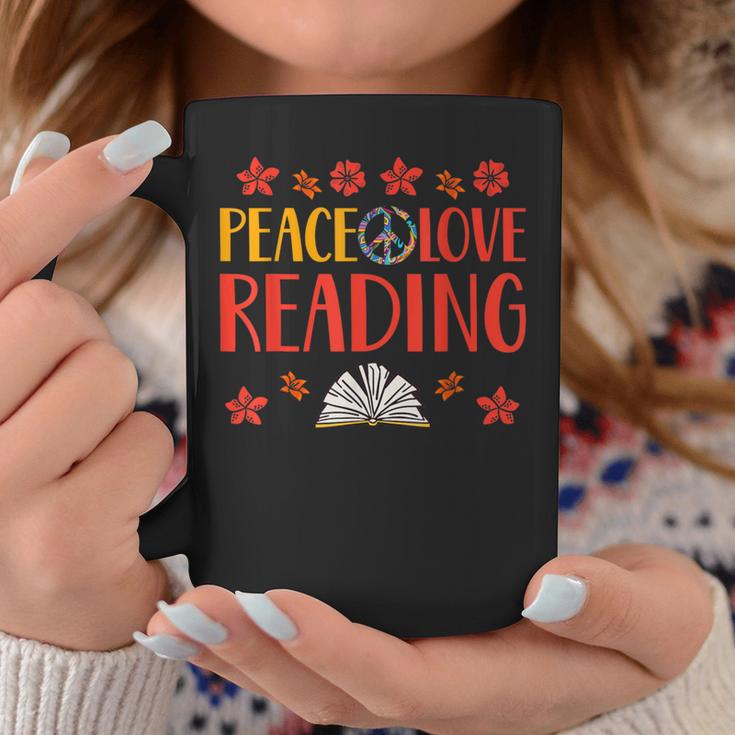 Peace Love Reading Book Nerd Book Geek Graphic Print Coffee Mug Unique Gifts