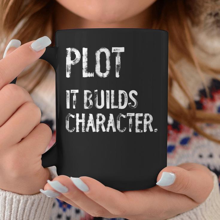 Plot It Builds Character Book English Teacher Reading Graphic Print Coffee Mug Unique Gifts