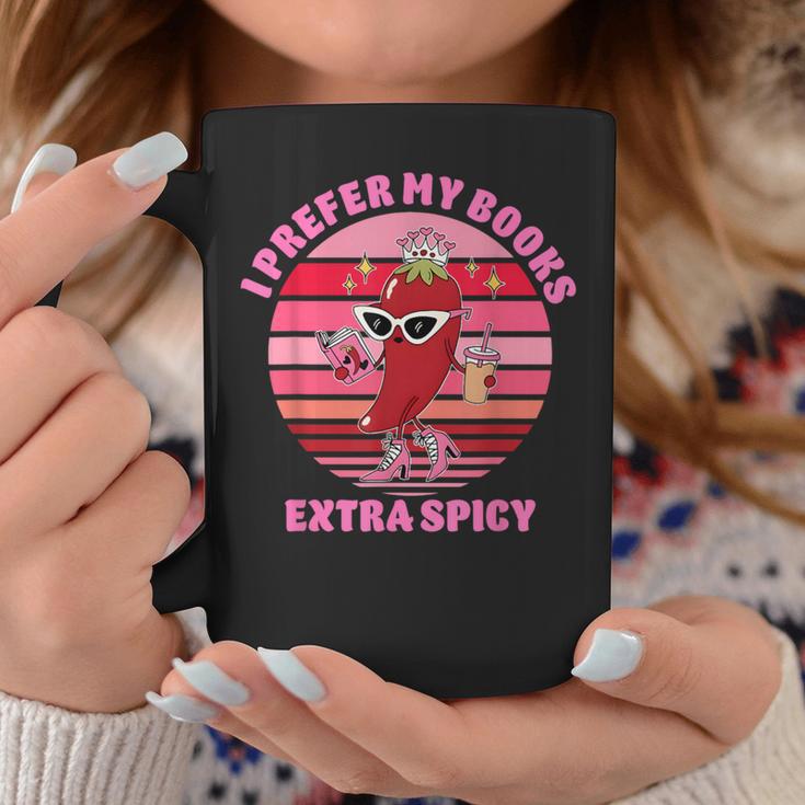 I Prefer My Books Extra Spicy Book Lovers Graphic Print Coffee Mug Unique Gifts