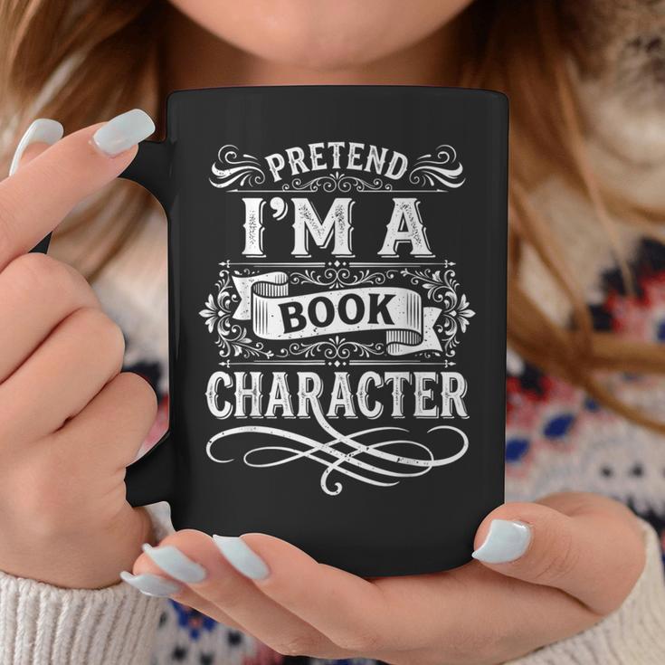 Pretend Im a Book Character Vintage Literature Graphic Print Coffee Mug Unique Gifts