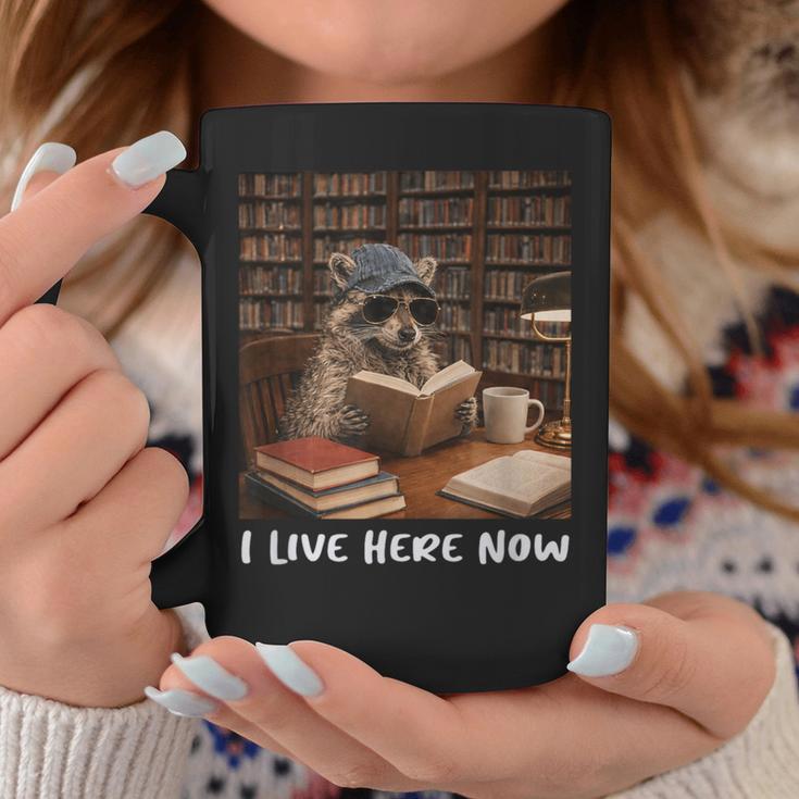 Raccoon I Live Here Now Book Lover Racoon Reading Book Graphic Print Coffee Mug Unique Gifts Raccoon I Live Here Now Book Lover Racoon Reading Book Graphic Print Coffee Mug Unique Gifts