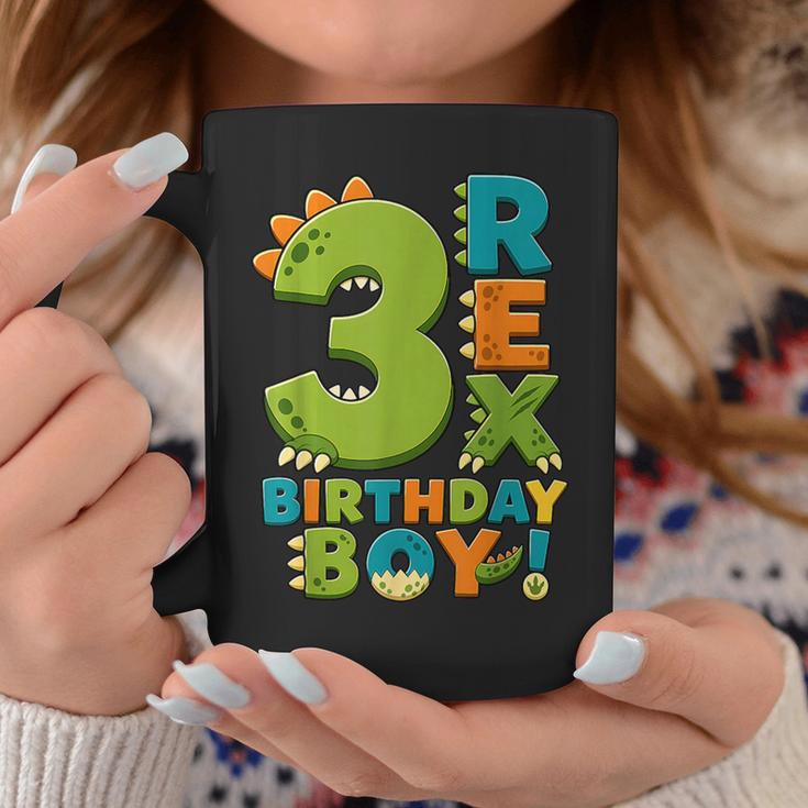 Rawr I'm 3 Three Rex Dinosaur 3Rd Birthday Boy Party コーヒーマグ 面白い贈り物