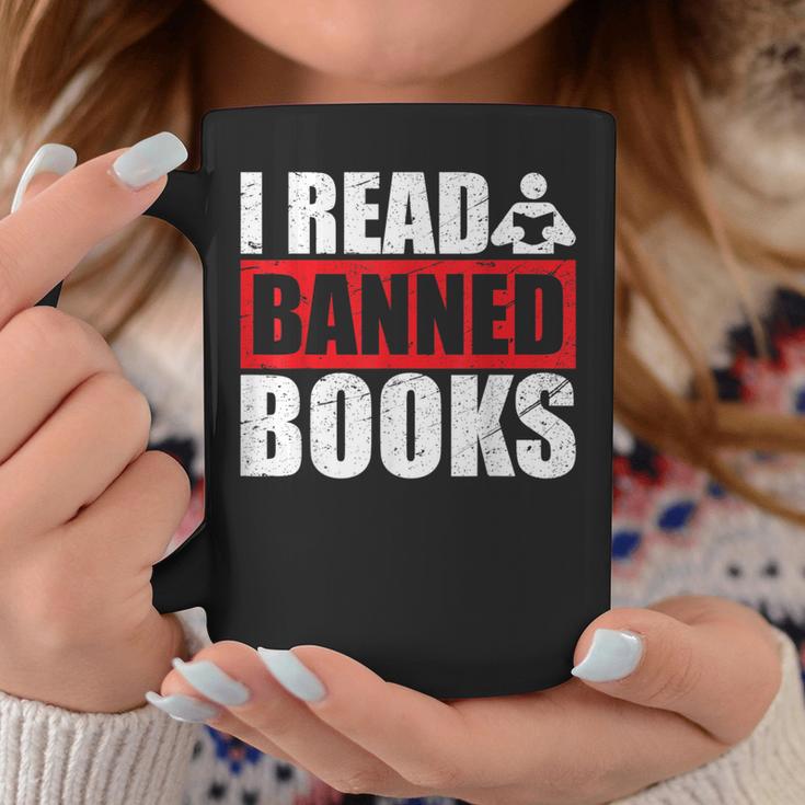 I Read Banned Books Readers Reading Sarcastic Graphic Print Coffee Mug Unique Gifts