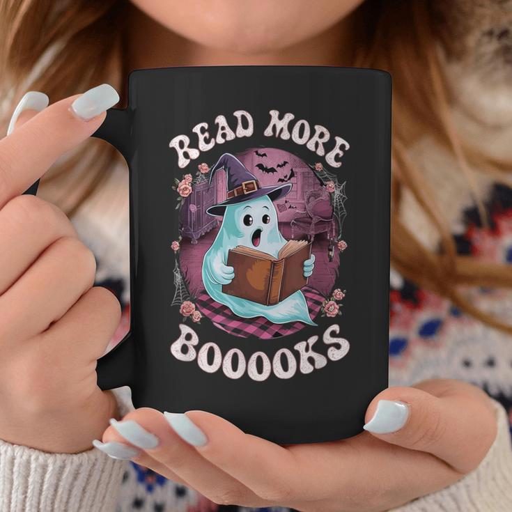 Read More Books Boo Ghost Halloween Reading Books Teacher Graphic Print Coffee Mug Unique Gifts