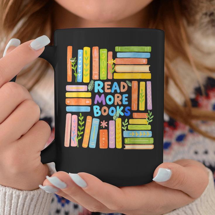 Read More Books Colorful Watercolor Reader Graphic Print Coffee Mug Unique Gifts