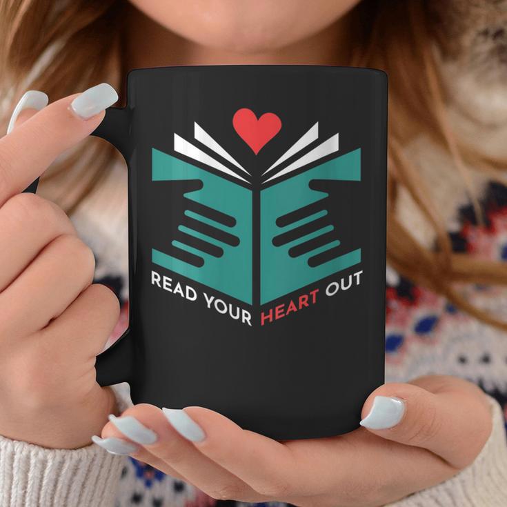 Read Your Heart Out Book Lover Reading Graphic Print Coffee Mug Unique Gifts