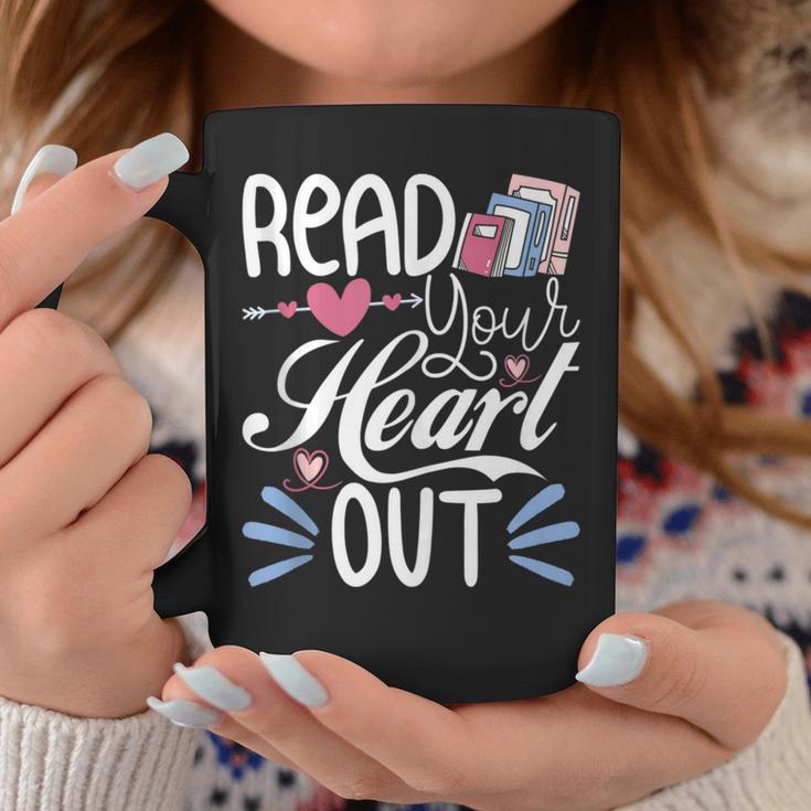 Read Your Heart Out Book Lover Reading Teacher Bookworm Graphic Print Coffee Mug Unique Gifts