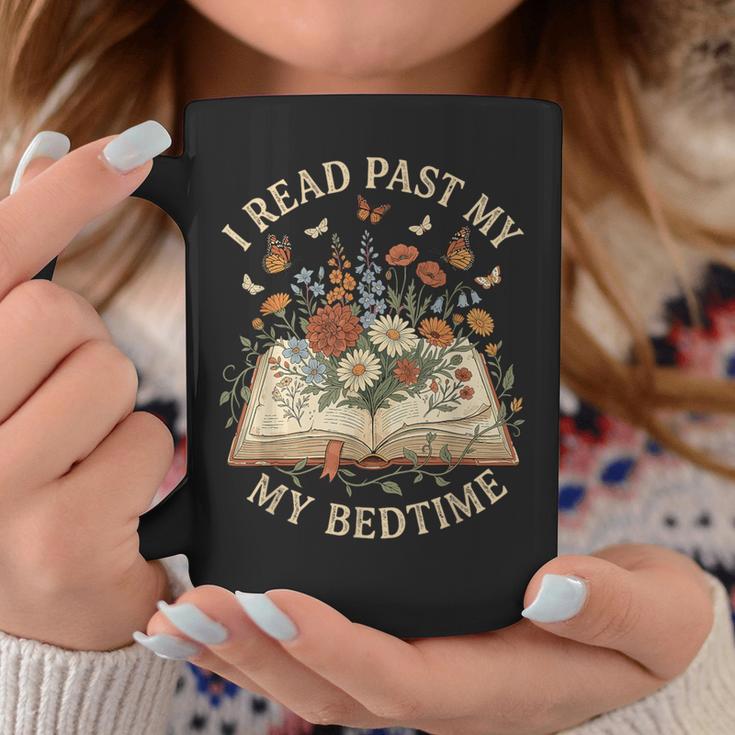 I Read Past My Bedtime Floral Book Lover Bookworm Graphic Print Coffee Mug Unique Gifts