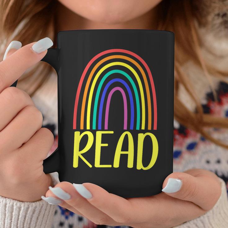 READ Rainbow Read Librarian Teacher Book Readers Reading Graphic Print Coffee Mug Unique Gifts