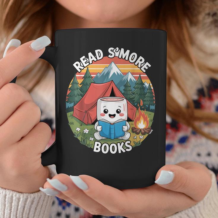Read Smore Books Cute Marshmallow Camp Reading Library Kids Graphic Print Coffee Mug Unique Gifts