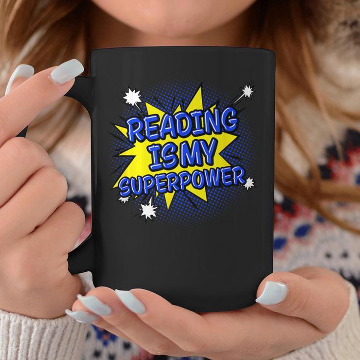 Reader Book Lover Reading Is My Superpower Graphic Print Coffee Mug Unique Gifts