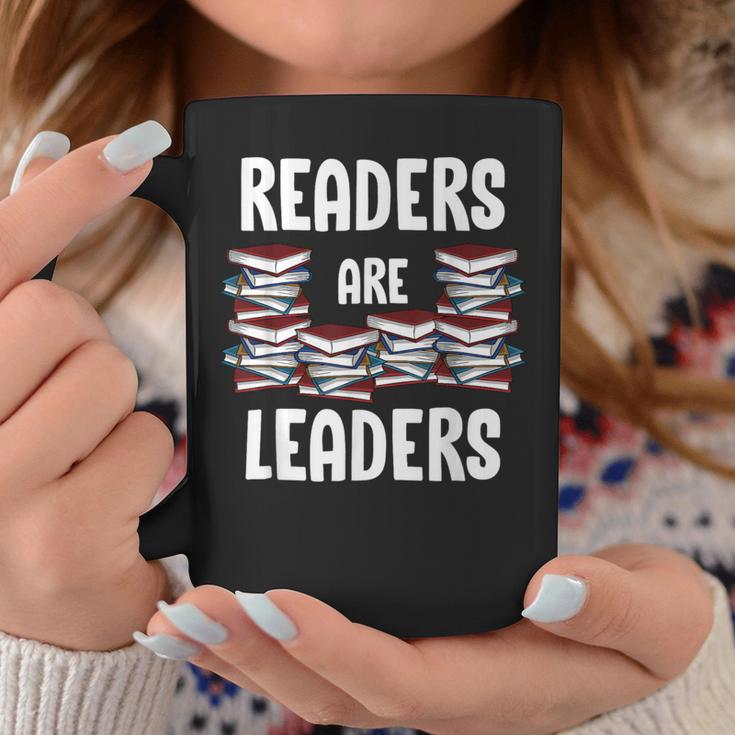 Readers Are Leaders Book Lover Librarian Sayings Quotes Graphic Print Coffee Mug Unique Gifts