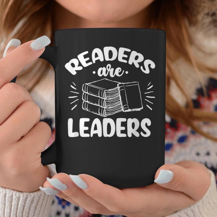 Readers Are Leaders Books Reading Librarian Teacher Bookworm Men Women Kids Graphic Print Coffee Mug Unique Gifts