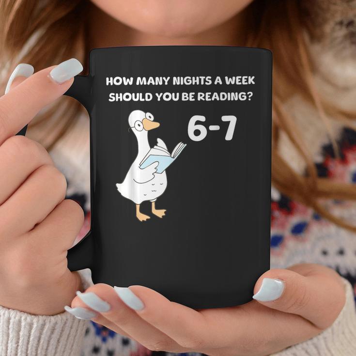 Reading 6-7 Silly Goose Read Books Bookish Bookworm Graphic Print Coffee Mug Unique Gifts